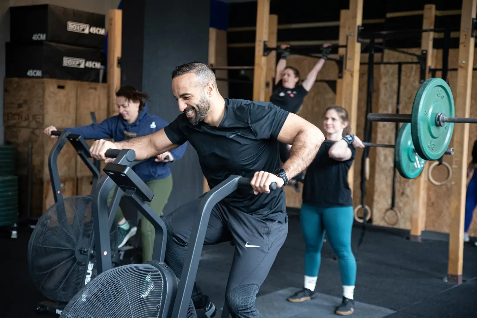 Séance sur air bike à CrossFit Le Trapèze, Boulogne-Billancourt